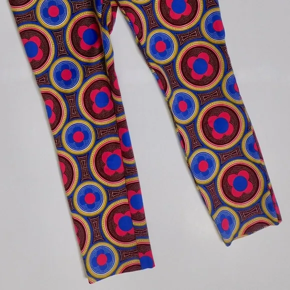 ANTHROPOLOGIE‎ The Slim Trousers Pants Retro Floral Cropped Bright Size 4 - Image 4
