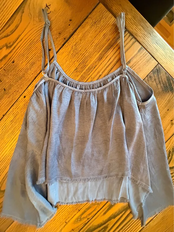 Aerie Blue Flowy Lightweight Tank Top Small - Image 4