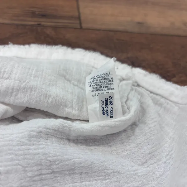 Aerie Cotton Lightweight Raw Hem White Women's Size Small Summer Dress Beach - Image 12