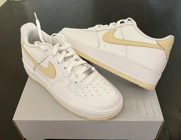 New NIKE Air Force 1 GS 'White Light Khaki' - Image 3