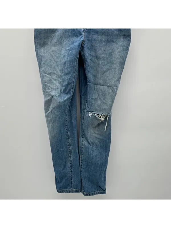 Levi's Denim Overalls With Distressed Knee Size XXS - Image 3