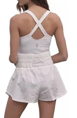 Free People NWT white way home skortsie. Size Small - Image 8