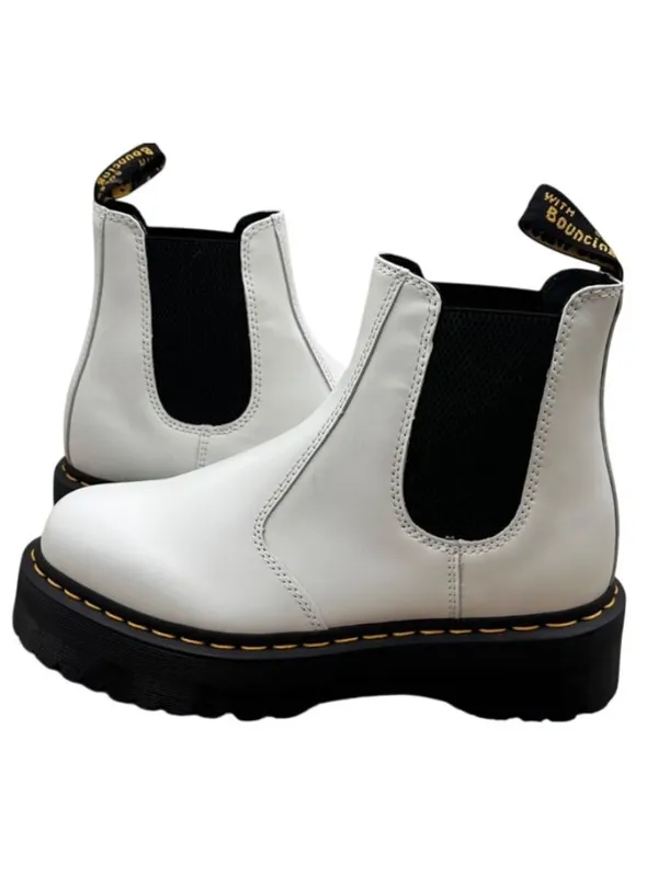 Dr Martens Size 9 Combat Boots 2976 YS Punk Goth Platform White - Image 10