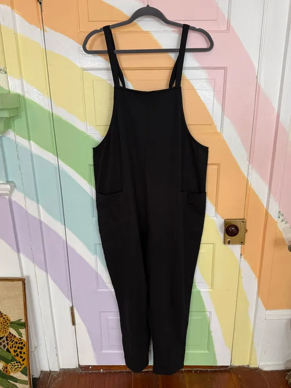 NWT Quince Organic Cotton Maternity Overalls Adjustable Straps Sz M 🧡🍄 - Image 5