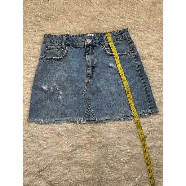 BDG Urban Outfitters Women’s Blue Distressed Denim Skirt Size M - Image 6