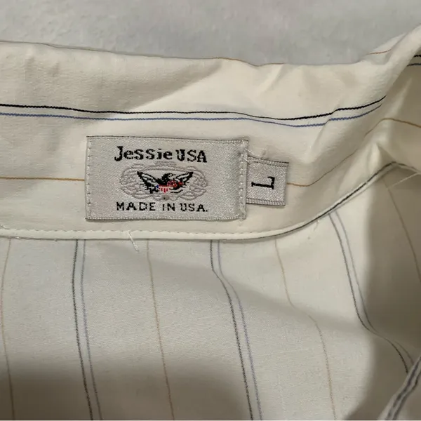 Jessie USA size large Striped Shirt with Butterfly Detail 90s y2k whimsigoth rod - Image 3