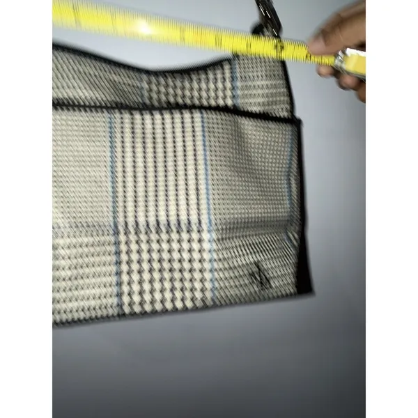 Vintage Lauren Ralph Lauren Houndstooth Zippered Purse Bag Detachable Strap M - Image 8