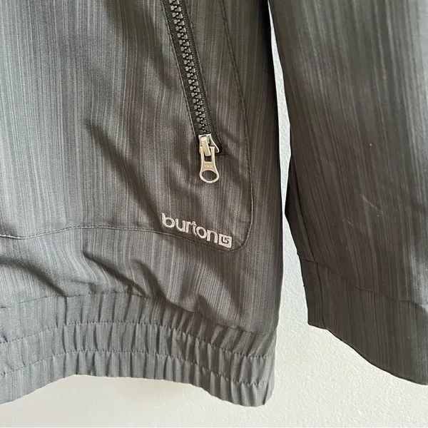 Burton Dryride Softshell Jacket Charcoal Grey Zip Rain Coat Cinched Waist Medium - Image 2