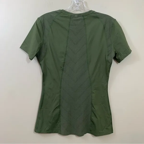 Under Armour Heat Gear Army Green Fitted Short Sleeve Top - Image 5