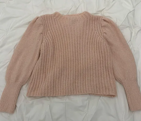 Lulus Chunky Knit Puff Sleeve Sweater - Image 4