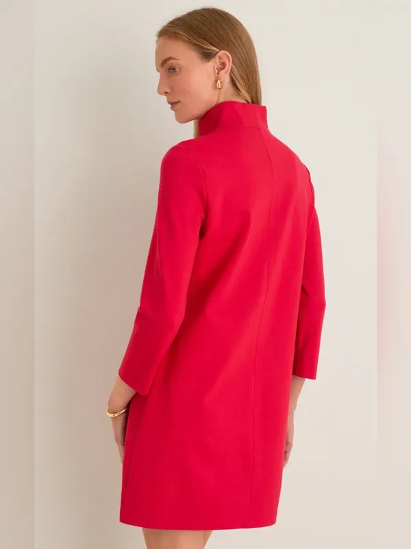 NWT Tuckernuck 3/4 Sleeve Ponte Clifton Dress in Red Size XS - Image 3
