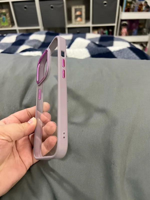 iPhone 14 Pro phone case clear with purple - Image 3