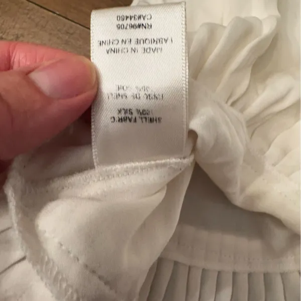 REBECCA TAYLOR Pleated‎ Silk Tank Top - Image 7