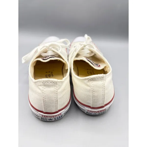Converse Sz 10 Womens Sneakers Chuck Taylor All Star Low Top Canvas Cream White - Image 3