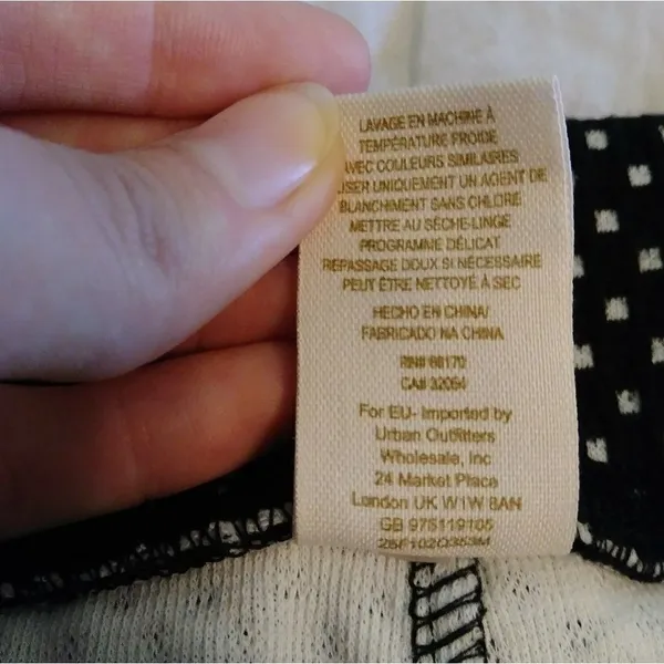 Free People Black & White Polka Dot Thick Leggings - Image 8
