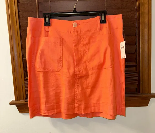 Anthropologie NWT $98 x Maeve Orange The Colette Skirt: Mini Edition XL - Image 3