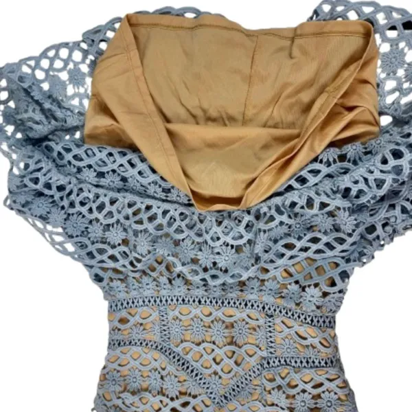 Lulus Beauty & Lace Light Blue Crochet Mini Dress - Image 9