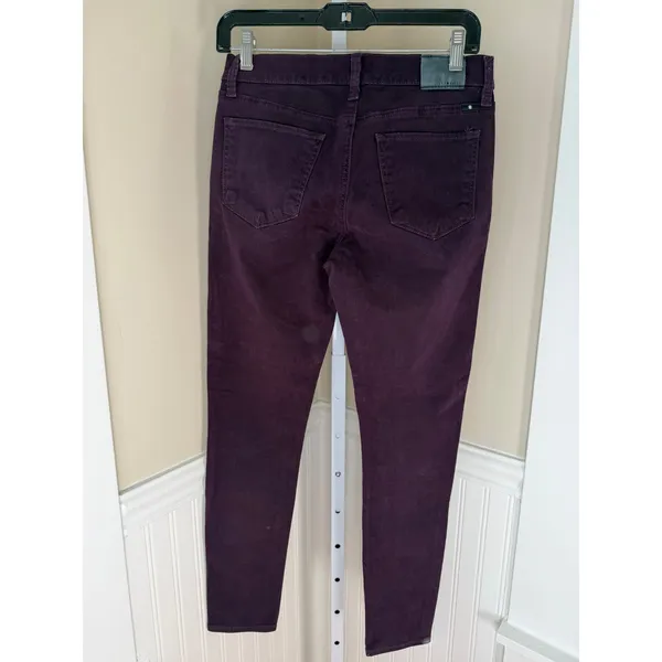 Lucky Brand Brooke Legging Jeans Purple Velour Skinny Pants Size 6/28 - Image 3