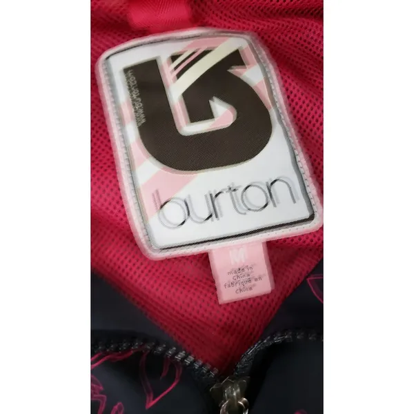 Vintage Burton Y2k Ski‎ Parka Jacket Black Pink Snowboard Hooded Women's Medium - Image 10