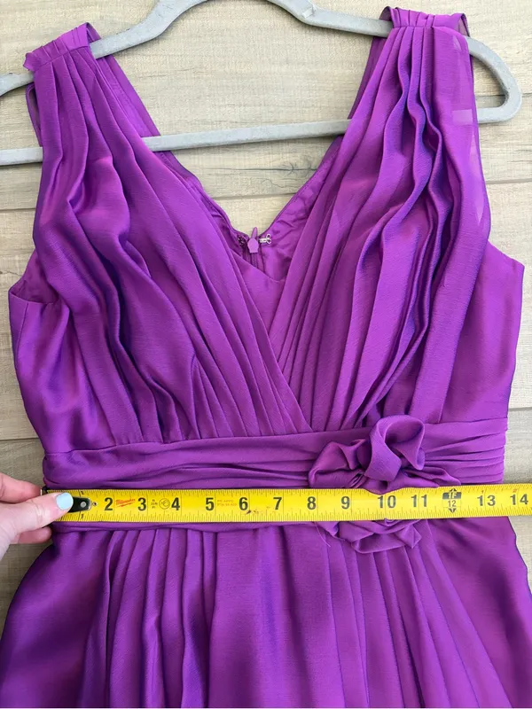 JS Collections Purple Sleeveless Chiffon V Neck A Line Formal Maxi Gown 6 - Image 12