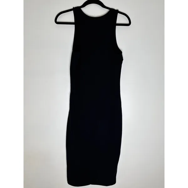 Cotton On Womens Small Black Sleeveless Racerback Ribbed Bodycon Midi Dress - Image 4