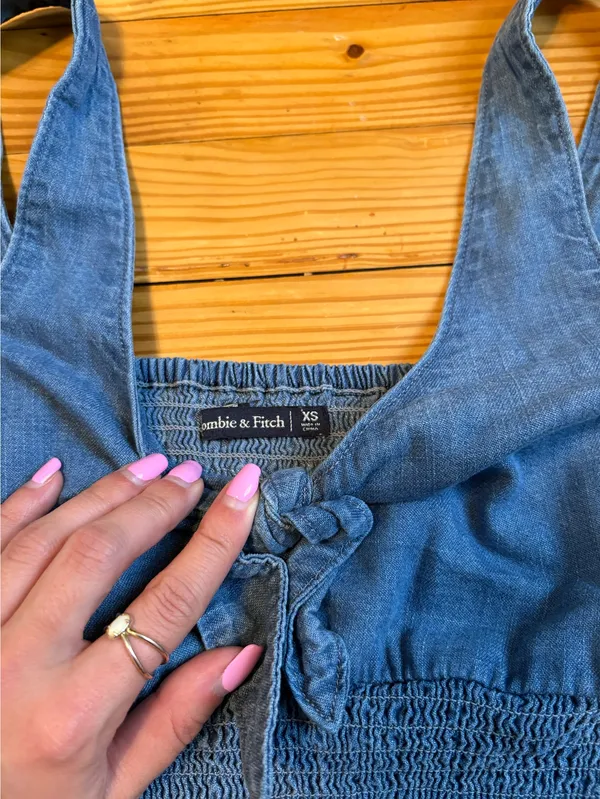 Abercrombie denim tie top - Image 3