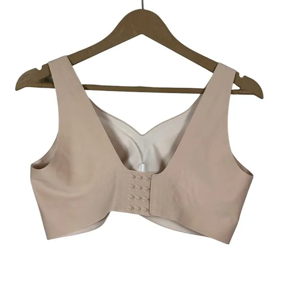 Falorda Seamless Wireless Solid T-Shirt Bra Nude Comfort Lightweight Size M - Image 5