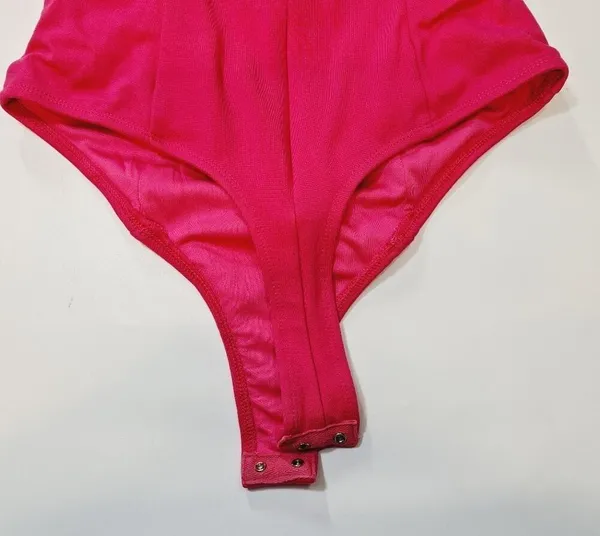 Superdown Gianna Sweetheart Bodysuit in Pink Small - Image 8