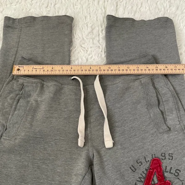 Urban Outfitters‎ Varsity Wide Leg Sweatpants Small Grey Excellent Joggers - Image 3
