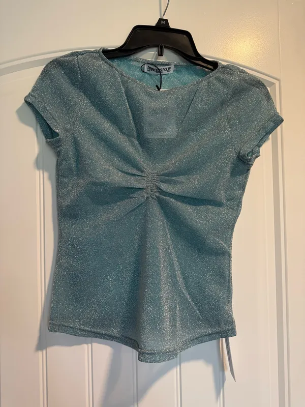 Princess Polly Mesh Top Aqua  - Image 5