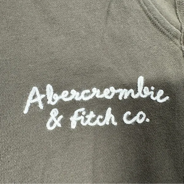 Abercrombie & Fitch Sunday Jogger Logo Sweat Pants Pull On Mid Rise in Green S - Image 8