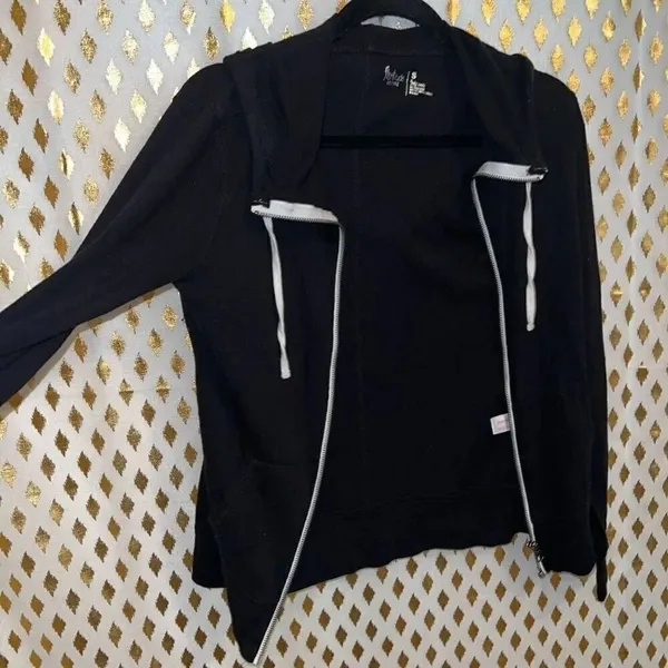 Green Athletic Zip up hoodie black bundle set size S - Image 2