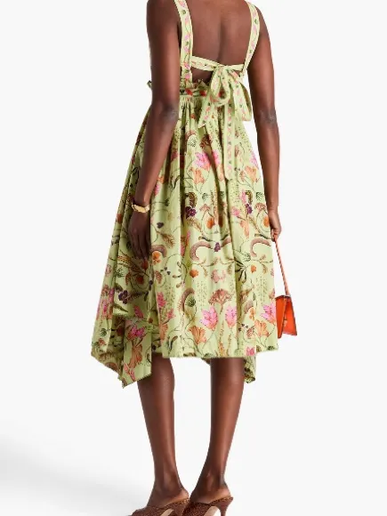AGUA BY AGUA BENDITA Lunatus Habitat floral print embellished cotton dress, S - Image 5