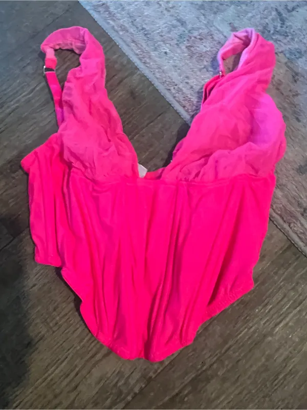 Urban outfitters pink mesh corset top M - Image 5