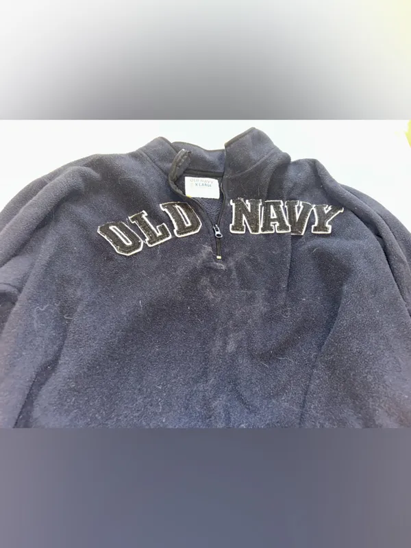 Old Navy Navy Half-Zip Pullover Sweatshirt - Image 3