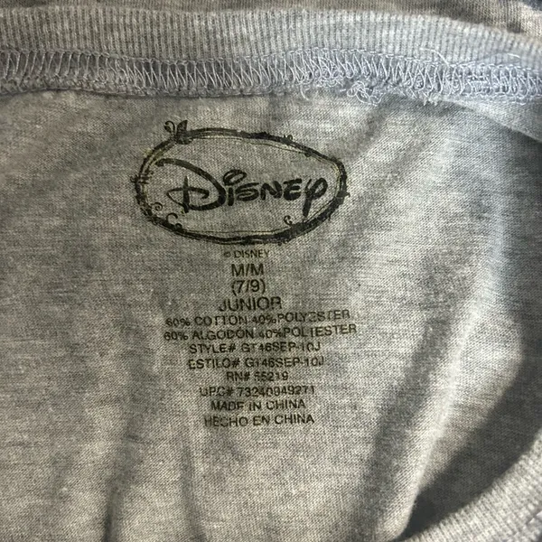 Disney Minnie Mouse Gray Tee with Red and Blue Accents - Image 3