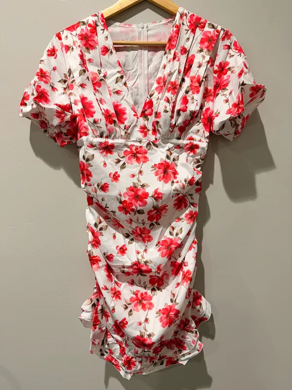 Floral Dress Dainty Feminine Cottage Core Coquette Fairy Whimsical Romantic Chic - Image 3