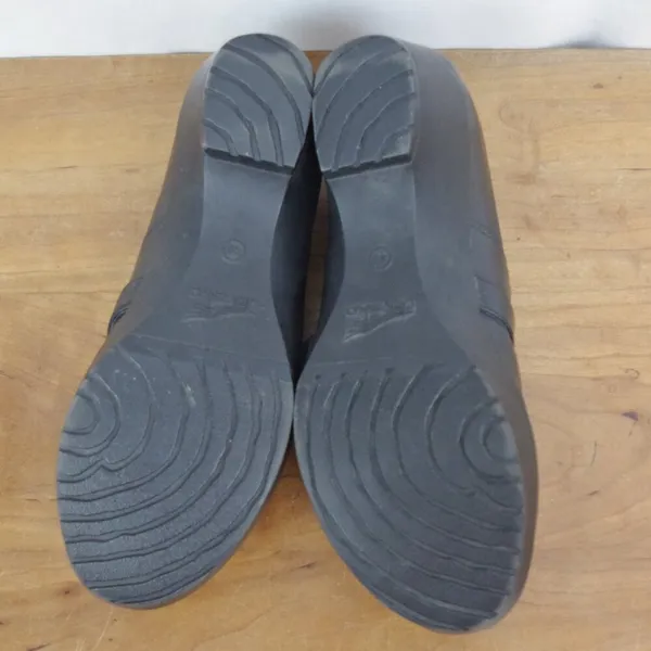 Dansko Tamara Black Leather Buckle Front Clogs Size 40 - Image 4