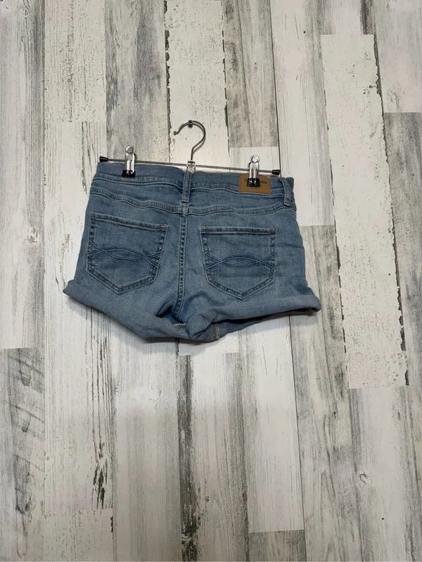 Abercrombie & Fitch Cuffed Denim Shorts Womens 00 R24 Light Wash Jean Shorts - Image 6