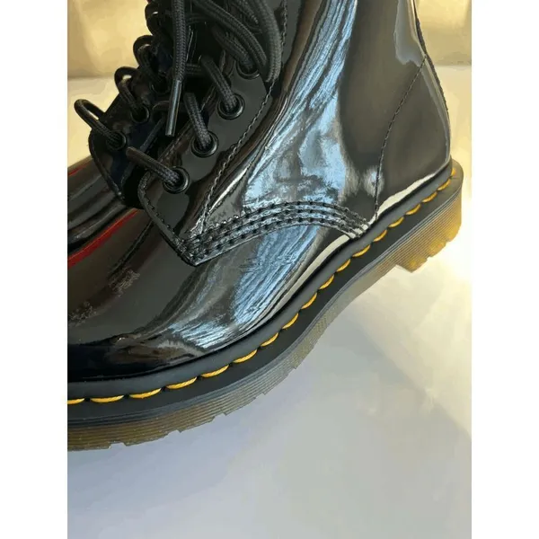 Dr. Martens 1460 8 Eye Patent Leather Boots Black Womens US Size 5 - Image 7