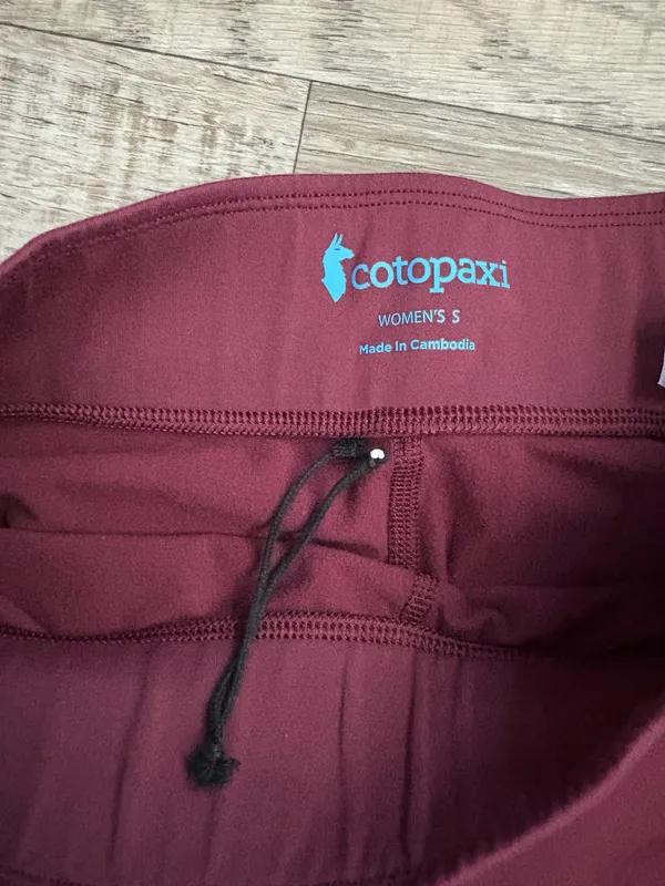NWOT Women's Cotopaxi Liso Base Layer Pant in Port Wine Sz S - Image 5