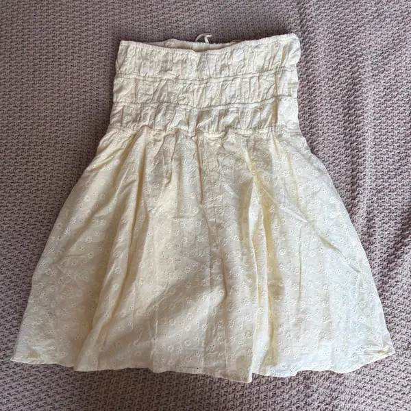 Princess Polly Butter Yellow Eyelet Smocked Mini Dress - Image 2