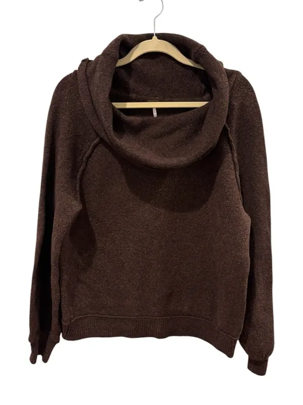 Free People Echo Beach Pullover Sweater in Brown Size Medium - Image 3