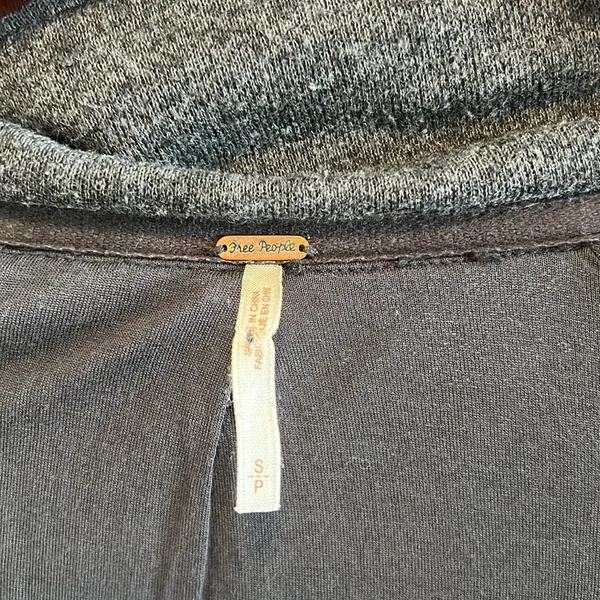 Free People Lined French Terry Long Anorak Peacoat Jacket/Pullover Cardigan, S - Image 9