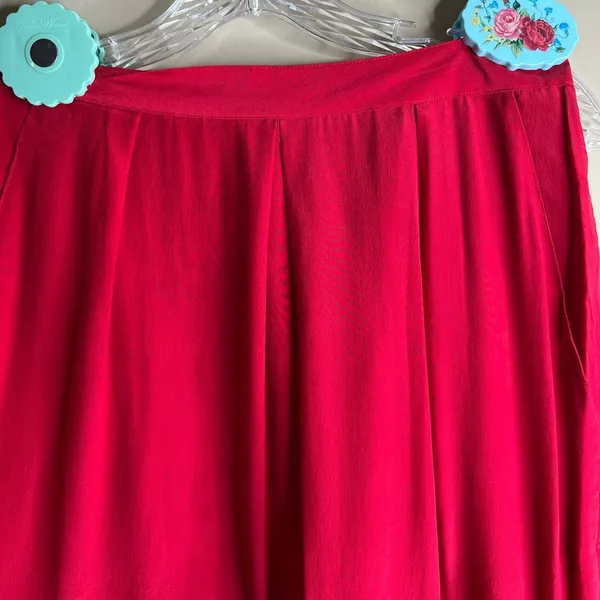 Lord & Taylor silk skirt Red Size 12 - Image 4
