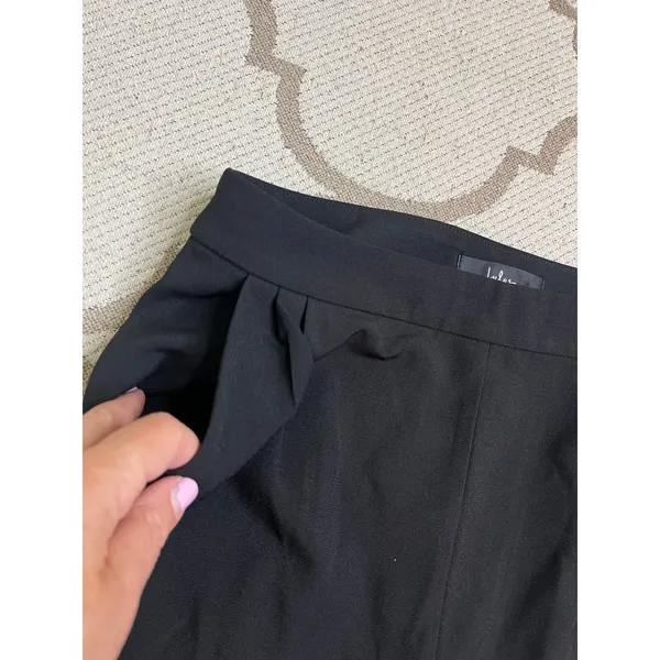 Lulus Kick It Black High-Waisted Trouser Pants Pleated Side Zip, Size Medium - Image 6