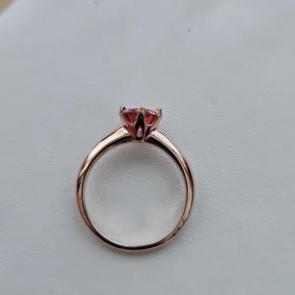 1ct Pink Moissanite, Rosegold. Size 6 - Image 5