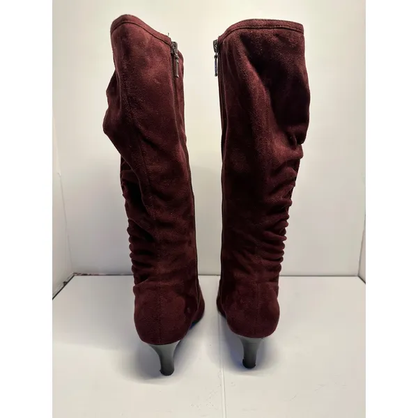 Impo WineSuede Pointed Toe Kitten Heel Slouch Boots Size 6.5 - Image 6