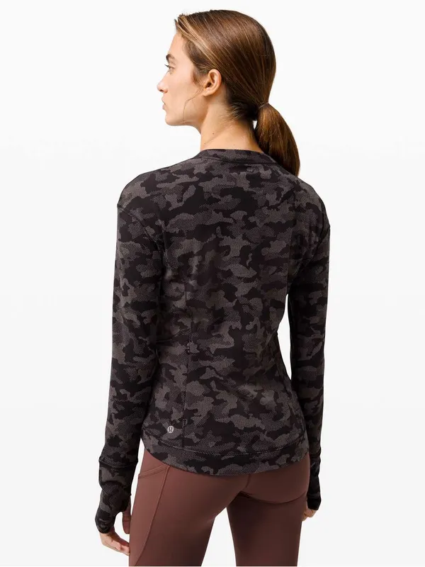Lululemon Close to Crossing Long Sleeve Rulu‎ 8 Heritage Camo Black Gray - Image 2