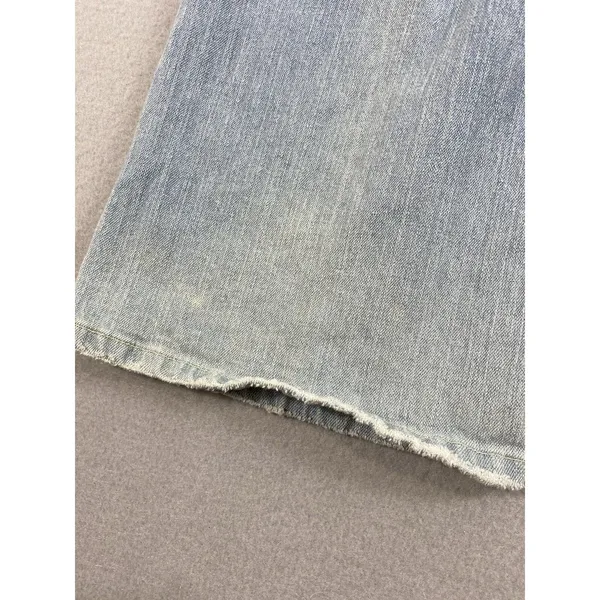 Aeropostale Jeans Womens 32x32 Blue Flower Embroidery Flare Tag 7/8 Indie Boho - Image 13